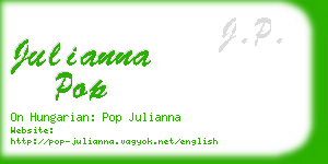 julianna pop business card